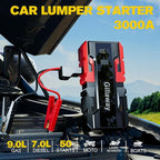 001B 3000A Car Jump Starter Battery Pack (Up to 9.0L Gas and 7.0L Diesel Engine), 12V Car Charger Jump Starter Portable