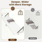 Floating Shelves for Wall,48" Wx8 D Wood Wall Shelves,Hanging Storage Floating Shelf with Metal Brackets,Wide Floating Booksh