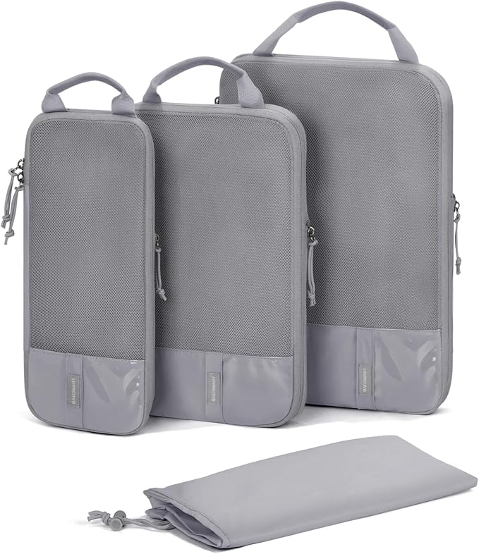 BAGSMART 6 Set /4 Set/2 Set Compression Packing Cubes for Travel, Lightweight Luggage Organizer Bags, Durable Space Saver Bag