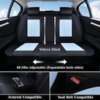 Coverado Leather Seat Covers, Car Seat Covers Full Set, Waterproof Nappa Leather Car Seat Cover, Car Seat Protectors 5 Seats,