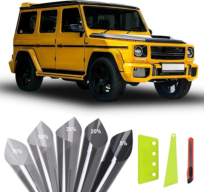 Window Tint Film for Cars Privacy Protection Automotive Film 5% VLT Nano Ceramic Car Winodw Tint Front Windshield Heat Glare UV IR Rays Block Scratch Resistance 36" X15ft