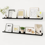 Picture Ledge Shelf, Floating Shelves Set of 2, 40 Inches Solid Wood Nursery Book Shelves for Toys Storage, Kids Bookshelf Wa