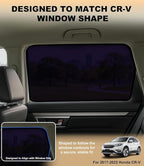 XCBYT Car Window Shades for 2017-2022 CRV | Static Cling Rear Side Window Semi-Transparent Sunshade, UV Protection, Privacy for Kids & Pets, Easy Install, No Residue (2 PCS)