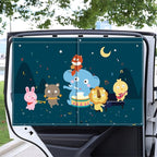 Car Sun Shade for Baby - EOHMAK Car Side Window Sun Shade Cover Upgrade Double Opening Car Interior Curtain Sun Blocker Blind (Party, 1 Pack)