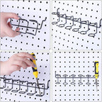 Ripeng 4 Pieces Pegboard Screwdriver Holders Peg Board Organizer Accessories Multi Ring Tool Holders Six Tool Organizer Racks