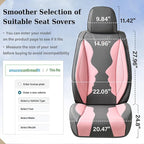 Coverado Car Seat Covers Full Set, Seat Covers for Cars, Front Seat Covers and Back Seat Cover Waterproof Leather Automotive 