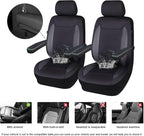 Flying Banner AquaShield Front car seat Covers Set Waterproof Water Resistant arm Rest Shoulder Seatbelt Compatible Truck Pro