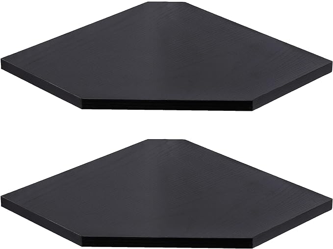 Fun Memories Corner Shelf Wall Mount, Floating Corner Shelves, Set of 2 Corner Wall Shelf Organizer, Rustic Wood Wall Storage