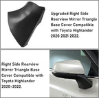 Jaronx Compatible with Toyota Highlander Side Mirror Triangle Base Cover 2020-2024, for Highlander Passenger Side Rearview Mirror Bottom Base Cover (NOT FIT Grand Highlander) (Right Side)
