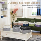 Large Storage Baskets- 15.7x11.8x8.26 inch Storage Bins for Shelves and Closet Organizing, Foldable Fabric Bin for Home Organ