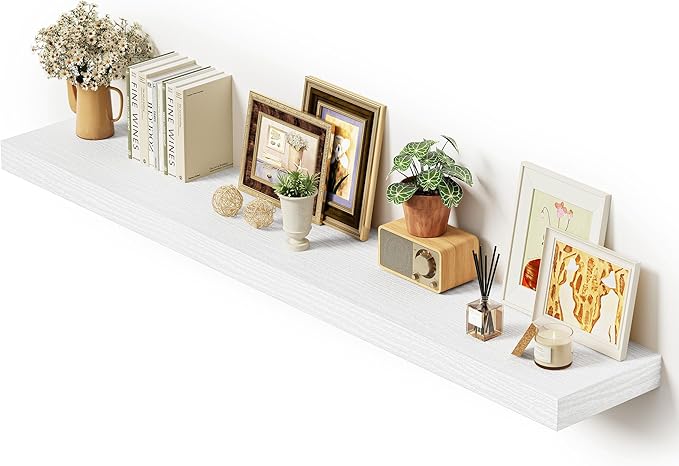 Vivelove 55" Long Floating Shelves for Wall, 10.3" Deeper & Thicker Storage Shelf for Living Room, Kitchen, Farmhouse,Wall Sh
