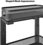 1 Pack 15.7IN-Depth Under Sink Organizer With Smooth Cylindrical Rail,2-Tier Pull Out Multi-Purpose Cabinet Storage for Bathr