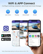 AZDOME GS63H 4K Dash Cam Built-in WiFi 6 GPS Car Dashboard Camera Recorder with STARVIS Night Vision, UHD 2160P, 150° Wide An