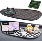 Multifunction Car Anti-Slip Mat, Car Anti Slip Mat Phone Holder, 3-in-1 Rotating Dashboard Mat: Phone Holder + Temporary Park