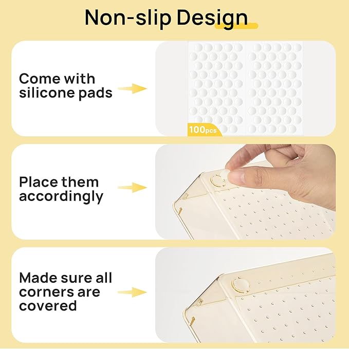 Vtopmart 25 PCS Clear Plastic Drawer Organizers Set, 4-Size Versatile Bathroom and Vanity Drawer Organizer Trays, Storage Bin