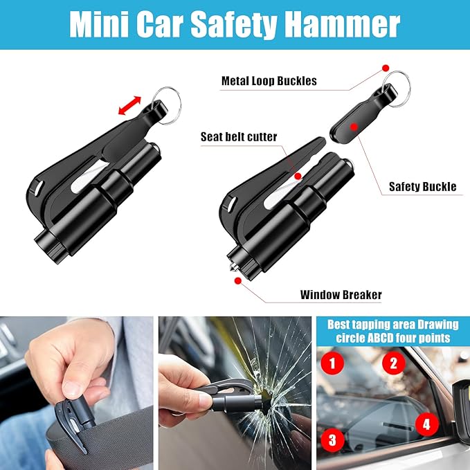 AUTODECO Car Roadside Emergency Kit, Car Safety Kit for Men Portable Car Kits for Emergency, Blue