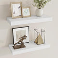 Dreamland 20 Inch Long Floating Shelves in White,6.7 Inch Deep Floating Shelf for Wall,Large Display & Storage Shelf, Wall Sh