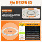 Heavy Duty Lazy Susan Turntable Bearing 14 Inch, 500lbs Capacity Rotating Swivel Plate for Round Table, Heavy Duty Swivel Bas