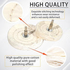 6PCS Buffing Wheels for Drill and 3 PCS Polishing Compounds, Wheel Polishing Kit, Polishing Wheel for Stainless Steel/Aluminum/Chrome/Wood/Jewelry/Plastic/Ceramic/Glass etc