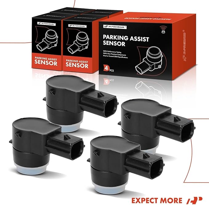 A-Premium 4-PC Reverse Backup Parking Assist Sensor Compatible with Chevrolet & Cadillac & Buick Models - Equinox 2010-2012, 