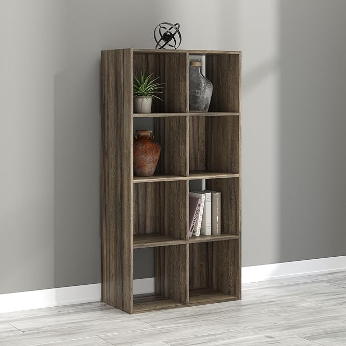 Signature Design by Ashley Shallifer 8 Cube Storage Organizer or Bookcase, Brown