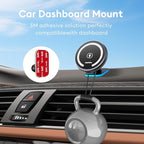 CD Slot Magnetic Car Mount Charger Work for iPhone 17 16-12, 3X Stable on Bumpy Roads, 99% Car/Truck-Approved, Wireless Charging Holder with 3M Dash Sticker, No Air Vent Block(QC3.0 Adapter)