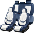 Coverado Seat Covers, Car Seat Covers Full Set, Leather Seat Covers for Cars, Car Seat Protector, Black Car Seat Covers Front