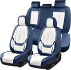Coverado Seat Covers, Car Seat Covers Full Set, Leather Seat Covers for Cars, Car Seat Protector, Black Car Seat Covers Front