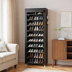UDEAR 10-Tier Free Standing Shoe Rack Sturdy Shoe Rack Organizer for Closet Entryway Stackable Shoe Shelf with Dustproof Cove