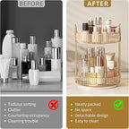 360° Rotating Makeup Organizer, Large Capacity Skincare Organizer, 2 Tier Cosmetic Skin Care Perfume Dresser Organizer, Fits 