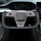 MEWANT Hand Stitched Tesla Model S Yoke Steering Wheel Cover Wrap for Tesla Model S 2021-2023 / Model X 2021-2023 Tesla Yoke Steering Wheel Accessories