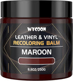 Leather Recoloring Balm & Color Restorer | Maroon Leather Dye, Paint & Repair Kit for Furniture, Couches, Car Seats, Shoes | 