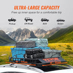VEVOR Roof Rack Cargo Basket, 46" x 36" x 4.5" Rooftop Cargo Carrier, Heavy-Duty 200 LBS Capacity Universal Roof Rack Basket, Luggage Holder for SUV, Truck, Vehicle