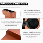 Car Seat Gap Filler Organizer, Multifunctional Auto Console Side Storage Box with Cup Holder, Universal PU Leather Cup Holder Front Seat Crevice Filler for Car Truck SUV (Brown)