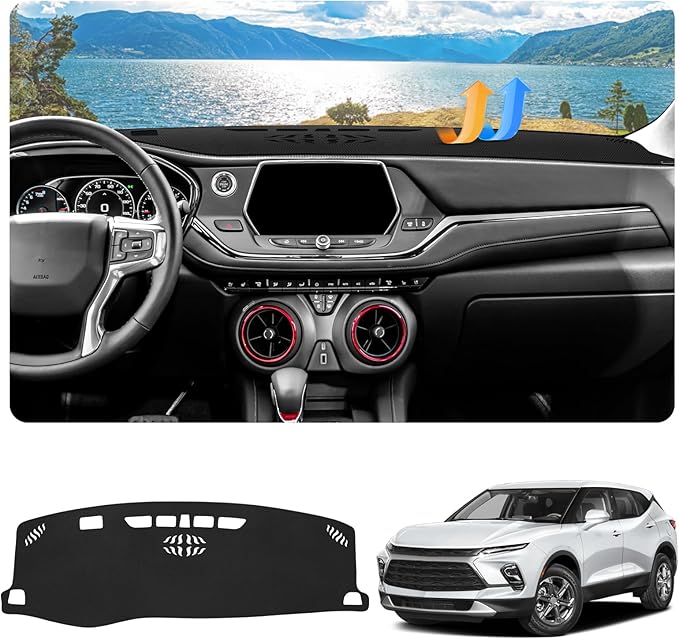 FIILINES Dash Cover for 2019-2026 Chevrolet/Chevy Blazer, Dashboard Mat Accessories Dash Cover Sunshade Nonslip Mesh Protecto