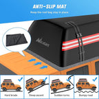 Nilight Car Roof Bag 15 Cubic Feet Waterproof Rooftop Cargo Carrier,Suitable for All Vehicle with/Without Rack - Waterproof Zip,Reflective Strip,Anti-Tear 840D PVC, with Anti-Slip Mat