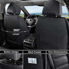Coverado Car Seat Covers, Front Covers for Cars, Car Seat Cover Front Seats, Car Seat Protector Waterproof, Leather Car Seat 
