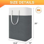 TasticTotes laundry basket 3-Pack, laundry hamper, Hamper with handles, collapsible laundry baskets, Waterproof dirty clothes