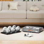 Under bed Storage With Wheels,Low profile 5.5 inches Height Storage Bins,Rolling Under bed Shoe Storage Containers,Under bed 