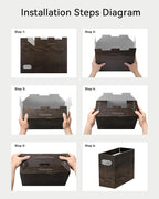 Oterri Cardboard File Organizer Box for Hanging File Folders Letter Size,File Box for Computer Desk,File Cabinet,Working Home