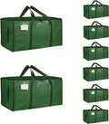 8 Pack-Extra Large Heavy Duty Moving Bags - Waterproof Storage Totes with Handles & Zippers, Foldable for College Dorm, Stora
