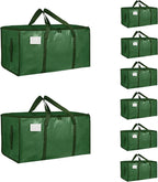 8 Pack-Extra Large Heavy Duty Moving Bags - Waterproof Storage Totes with Handles & Zippers, Foldable for College Dorm, Stora
