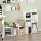 Furinno LUDER Book Shelf, 3-Cube Bookshelf, Bookcase with Open Shelves, 9.3 x 12 x 31.5, Easy Assembly, for Living Room, Bedr