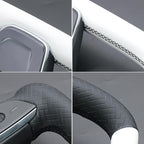MEWANT Hand Stitched Tesla Model S Yoke Steering Wheel Cover Wrap for Tesla Model S 2021-2023 / Model X 2021-2023 Tesla Yoke Steering Wheel Accessories