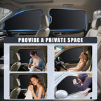 ZATOOTO Car Window Shades for Honda Odyssey 2020-2024, 4 Pcs Magnetic Car Window Covers - 100% Block Light Privacy Curtains, Side Window Sun Shade for Baby Breastfeeding, Sleeping, Camping