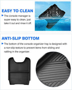 Autorder Lower Console Organizer Tray for 2023-2025 2026 Honda HRV Accessories - Center Console Bottom Storage Insert Tray - ABS Black