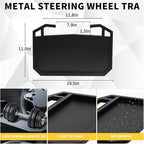 Steering Wheel Tray,Black Car Table Tray for Eating,Steering Wheel Desk for Laptop Food and Car Accessories,Fits Most Vehicles Steering Wheels