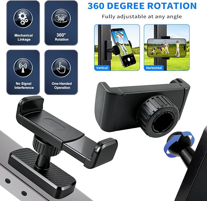 Magnetic Phone Holder for Gym- 360° Adjustable Strong Magnet Phone Mount for Video Recording, Compatible with iPhone, Android, All Smartphones, Gym Accessories for Men& Women