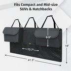 Deluxe Trunk Organizer for Medium or large size SUVs, Backseat Hanging Trunk Organizer, Waterproof Collapsible Car Storage Bag