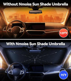 Windshield Sun Shade Umbrella for BMW - [Vinyl Coating Heat Shield] Protect Car from Sun Rays & Heat Damage Keep Cool and Protect Interior